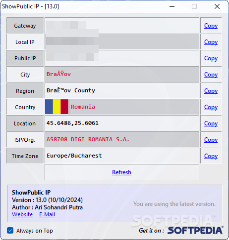 ShowPublic IP Screenshot